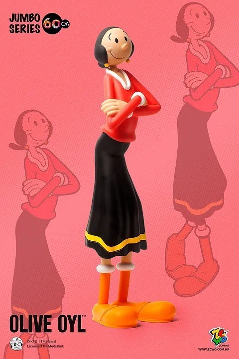 ZCWO zcworld popeye Popeye OLIVE OYL оливковый масло оригинал jumbo размер 60CM фигурка 