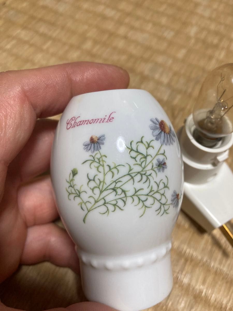 ポーセラーツ白磁 チャイナペイント アロマフットランプ 送料 ポーセラーツ白磁 チャイナペイント アロマフットランプ 送料