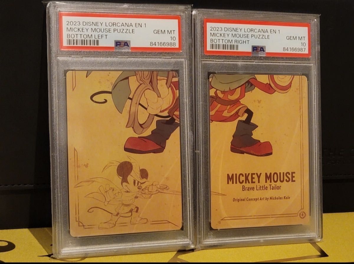 PSA10】4連番セット Disney lorcana ロルカナ ミッキー パズル PSA10】4連番セット Disney lorcana ロルカナ ミッキー パズル