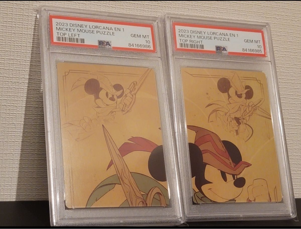 PSA10】4連番セット Disney lorcana ロルカナ ミッキー パズル PSA10】4連番セット Disney lorcana ロルカナ ミッキー パズル