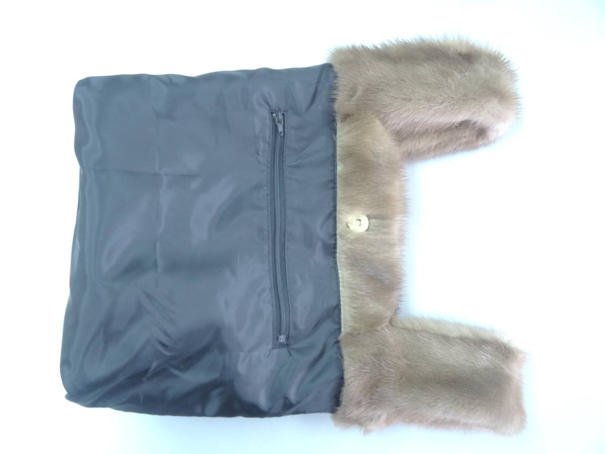 【Mink】リアルファーバッグ　ワンハンド　パステルミンク　ハンドメイド　メイドインジャパン　日本製　毛皮のバッグ現品のみ