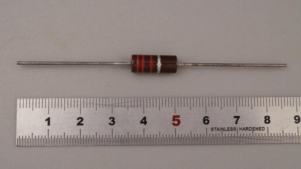 10個 米国 TRW カーボンコンポジション抵抗 1W 2.2kΩ_画像2