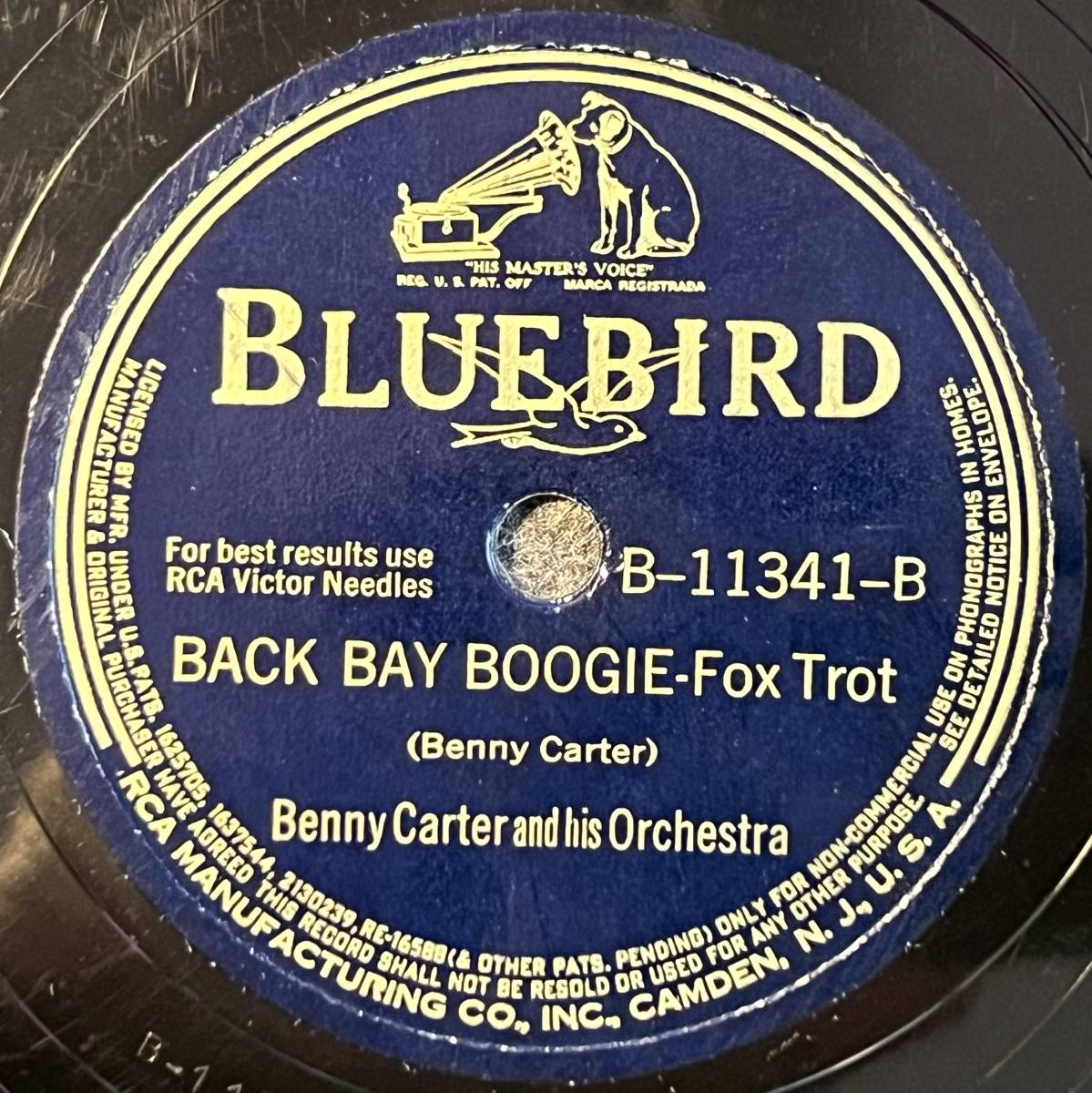BENNY CARTER AND HIS ORCH. BLUEBIRD Sunday/ Back Bay Boogie_画像2