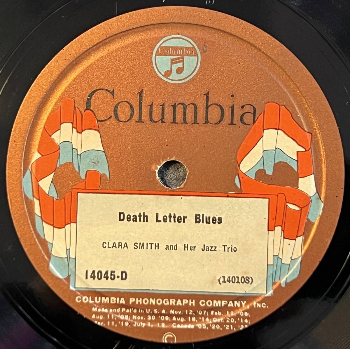 CLARA SMITH AND HER JAZZ TRIO COLUMBIA レースシリーズ Death Letter Blues/ Prescription For The Blues