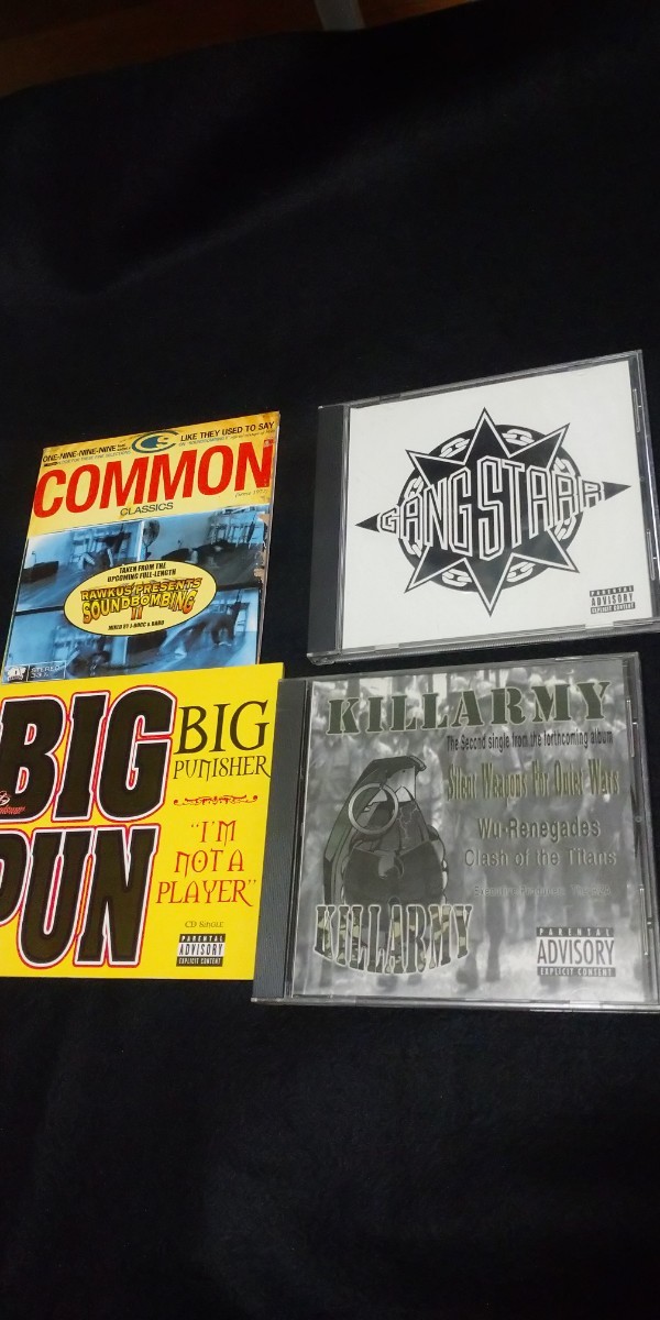 90s HIPHOP CDs(シングルCDs) 4枚セット！(洋楽).COMMON.GANG STARR.BIG PUN.KILLARMY.コレクターズアイテム！_画像1