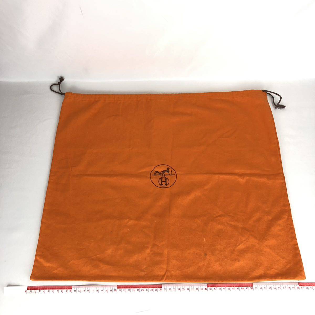 エルメス HERMES オレンジ 保存袋 2枚 セット 60×52 まとめ 布袋