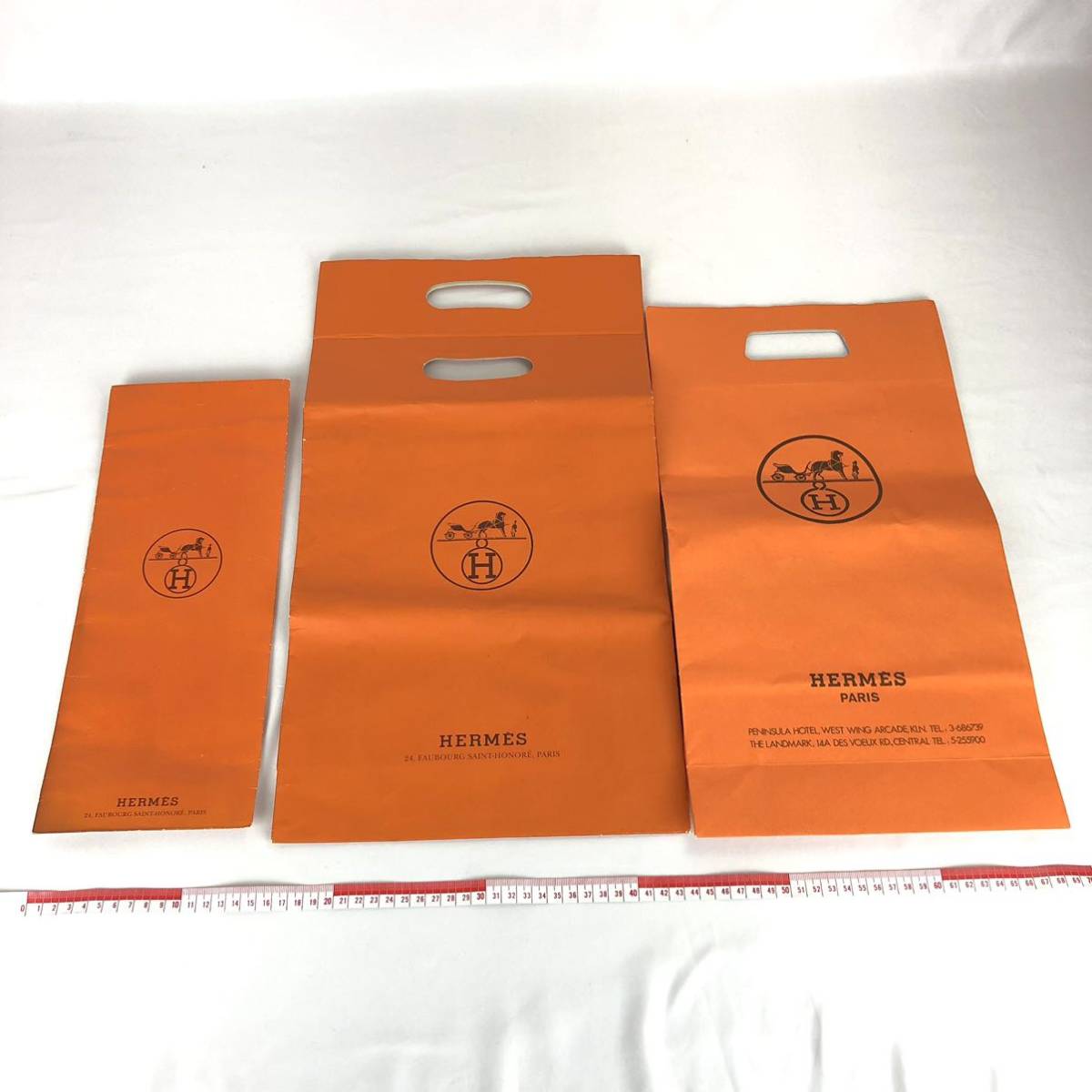 HERMES エルメス ブランド紙袋 ショッパー 60枚以上 オレンジ ショップ袋 紙袋 ブランド Hermes 小物_画像7