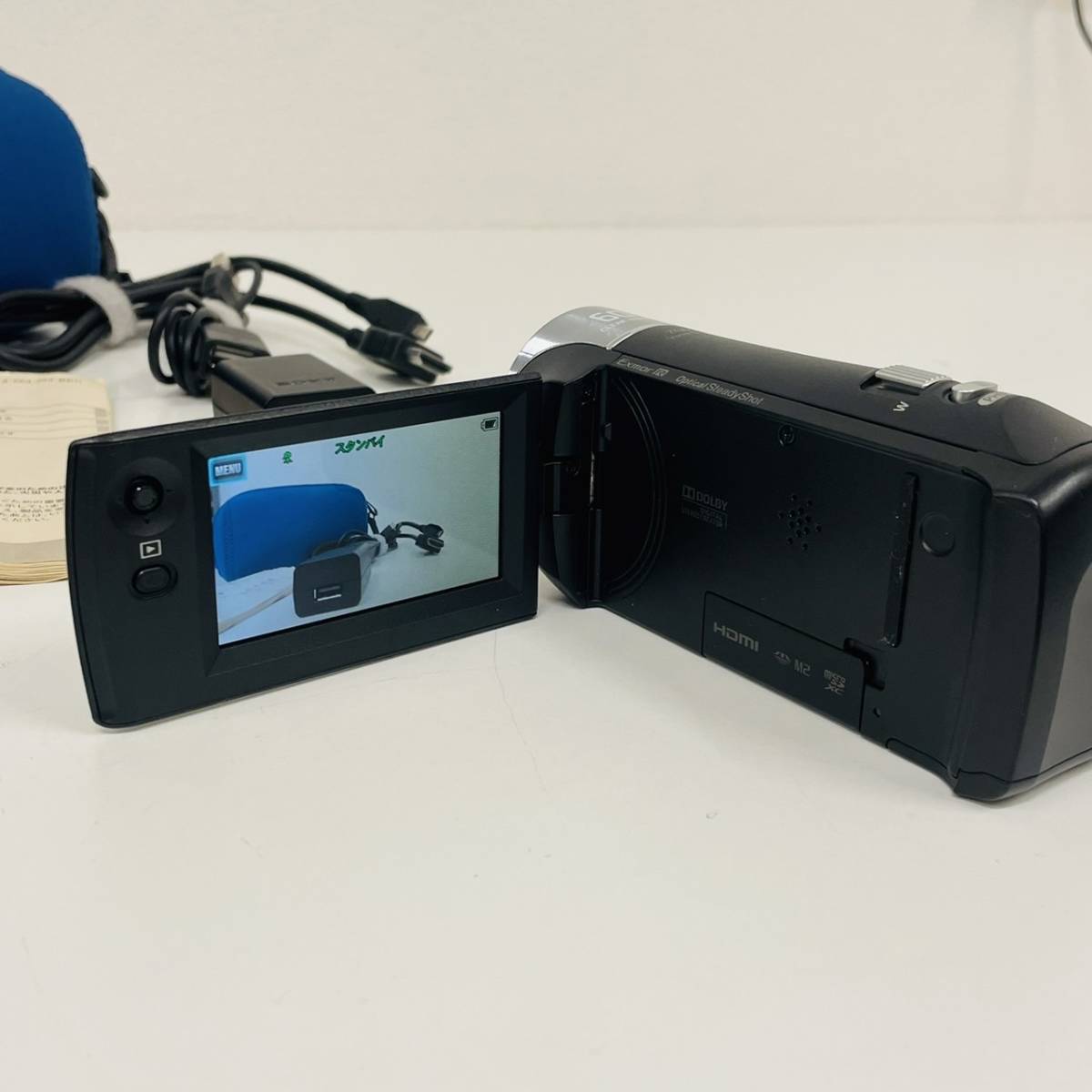 SONY　ソニー　HDR-CX470　HANDYCAM ハンディカム　動作確認済　ブラック　デジタルビデオカメラ　付属有　ケース付【11160】_画像4