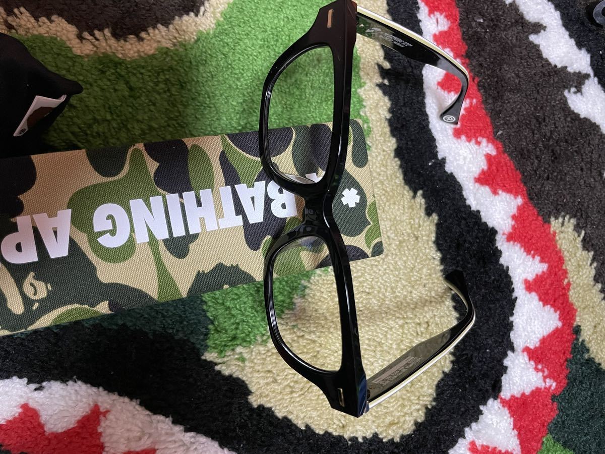 1円 〜 新品 BAPE APE サングラス ABC CAMO カモ メガネ A BATHING APE 度なし nigo baby milo マイロ 男女兼用_画像2