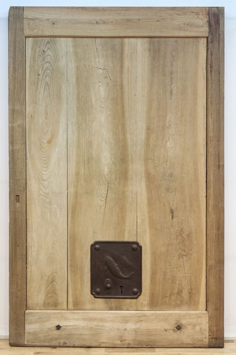 古福庵【G2315　幅1193ミリ　木地に添えた装飾金具の趣き深い蔵戸】和 アンティーク