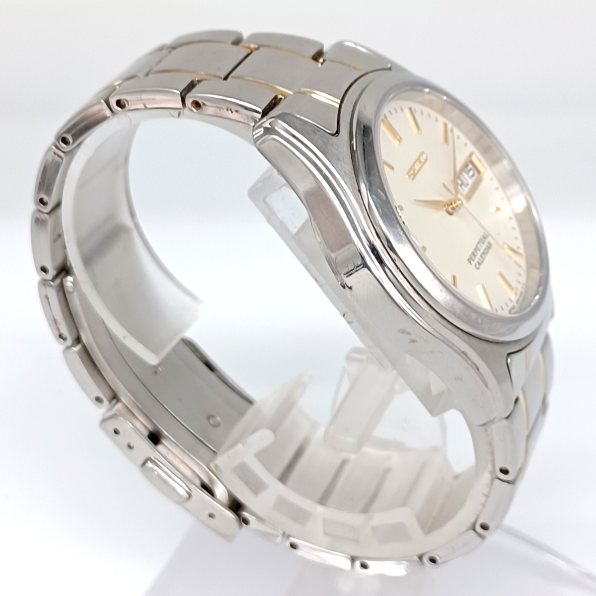 80 SEIKO セイコー 8F33-00A0 デイデイト パーペチュアル カレンダー メンズ腕時計 腕時計 時計 ラウンド 3針 三つ折れ プッシュ式 WK_画像3