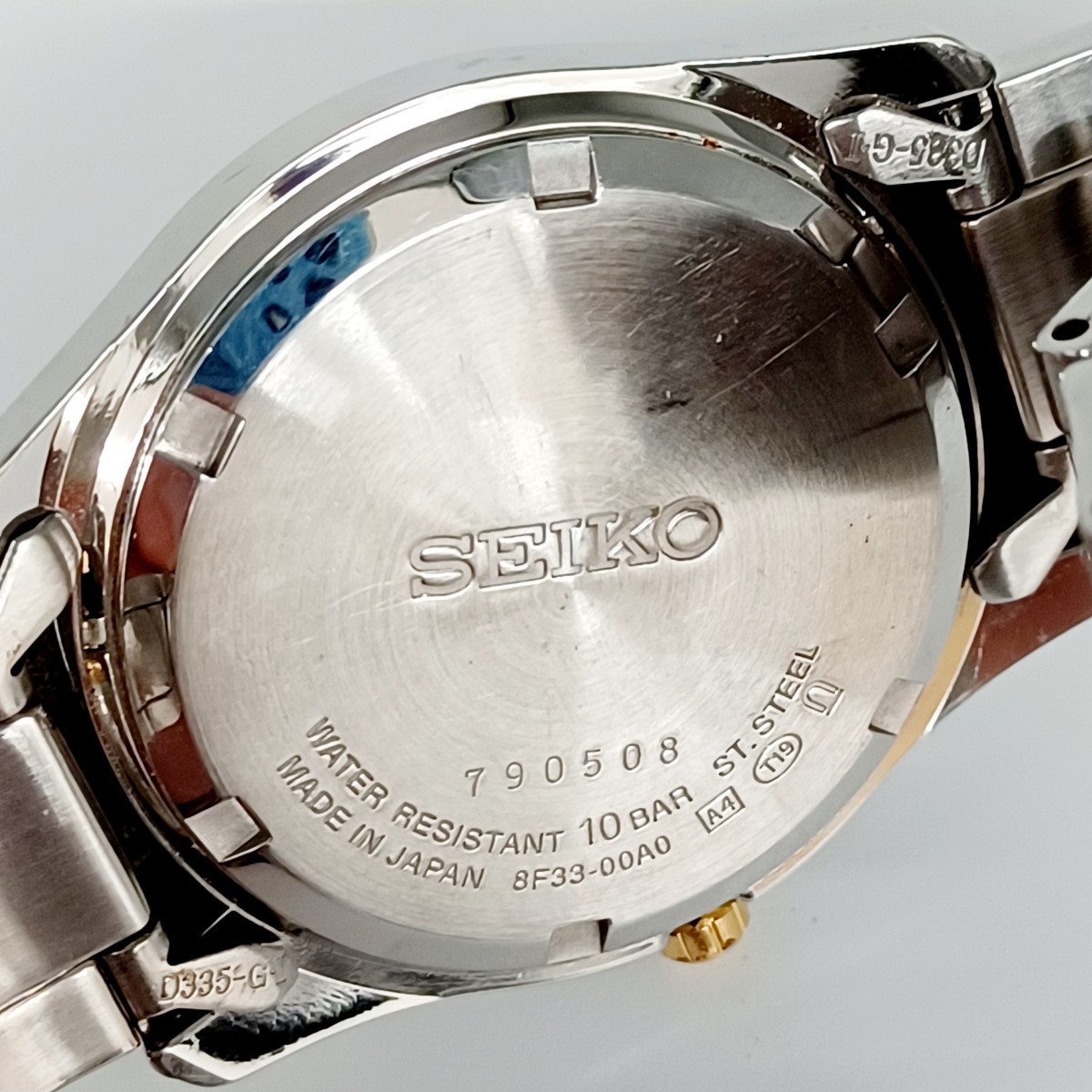 80 SEIKO セイコー 8F33-00A0 デイデイト パーペチュアル カレンダー メンズ腕時計 腕時計 時計 ラウンド 3針 三つ折れ プッシュ式 WK_画像6