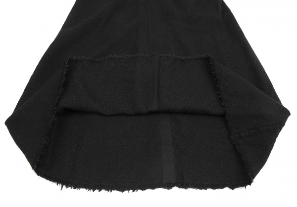 ワイズY's ウール縮絨ヘリンボーン織りスカート 黒2_画像8
