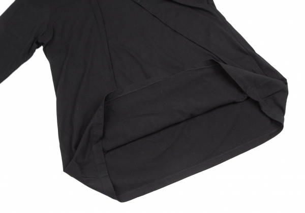 ワイズフォーリビングY's for living コットンタックデザイン五分袖Tシャツ 黒M位_画像8