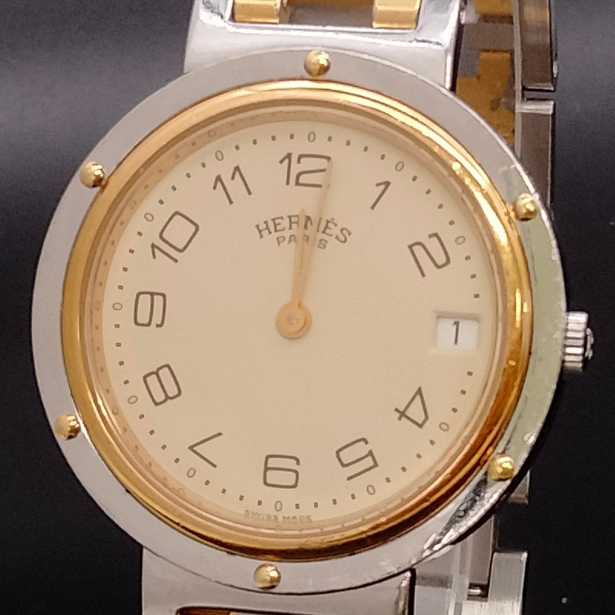 エルメス Hermes 腕時計 不動品 （クリッパー） メンズ 1313645_画像1