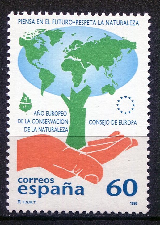 3092◇スペイン　1995年　自然保護　1種完　NH_画像1