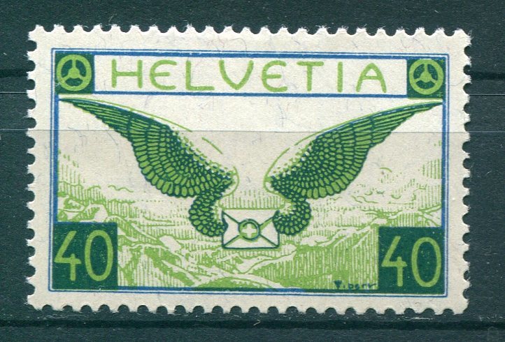 4355◇スイス　1929年　航空　Sc#C14 　Sc= $57.50　1種　MH　_画像1