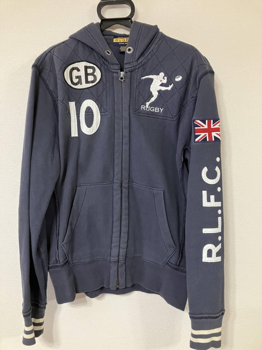 RALPH LAUREN RUGBY ポロ ラルフローレン ラグビー スウェット　フルジップパーカー　S_画像1