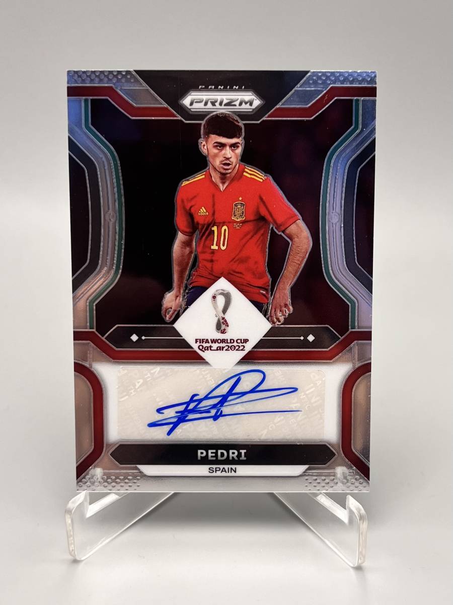 2022 panini prizm world cup ペドリ PEDRI 直筆サインカード spain FCバルセロナ_画像1