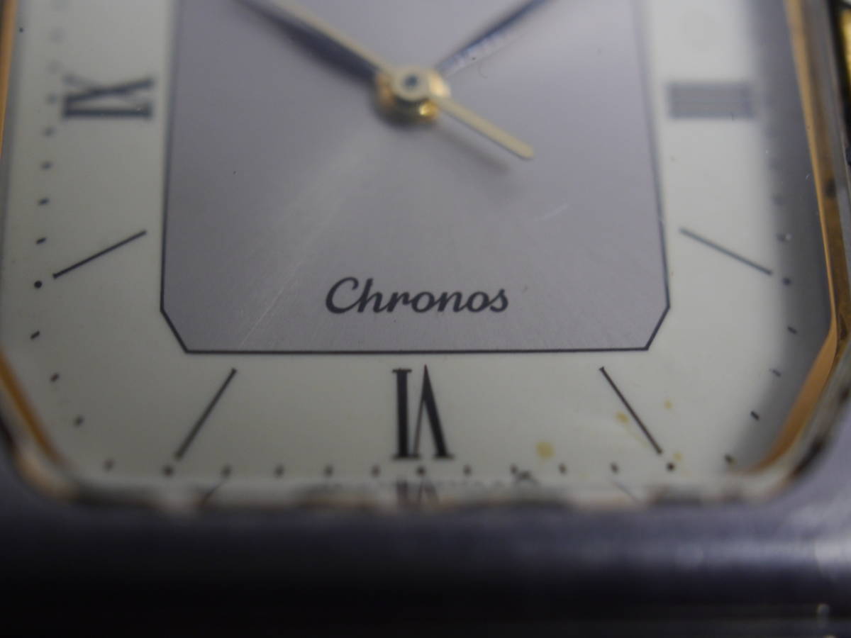 セイコー SEIKO クロノス Chronos クォーツ 3針 純正ベルト 9021-5230 男性用 メンズ 腕時計 W831 稼働品_画像4
