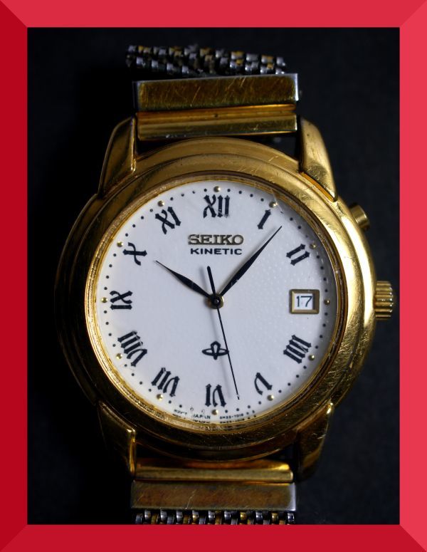 輝く高品質な KINETIC SEIKO セイコー - Yahoo!オークション 3針 5M22 デイト その他
