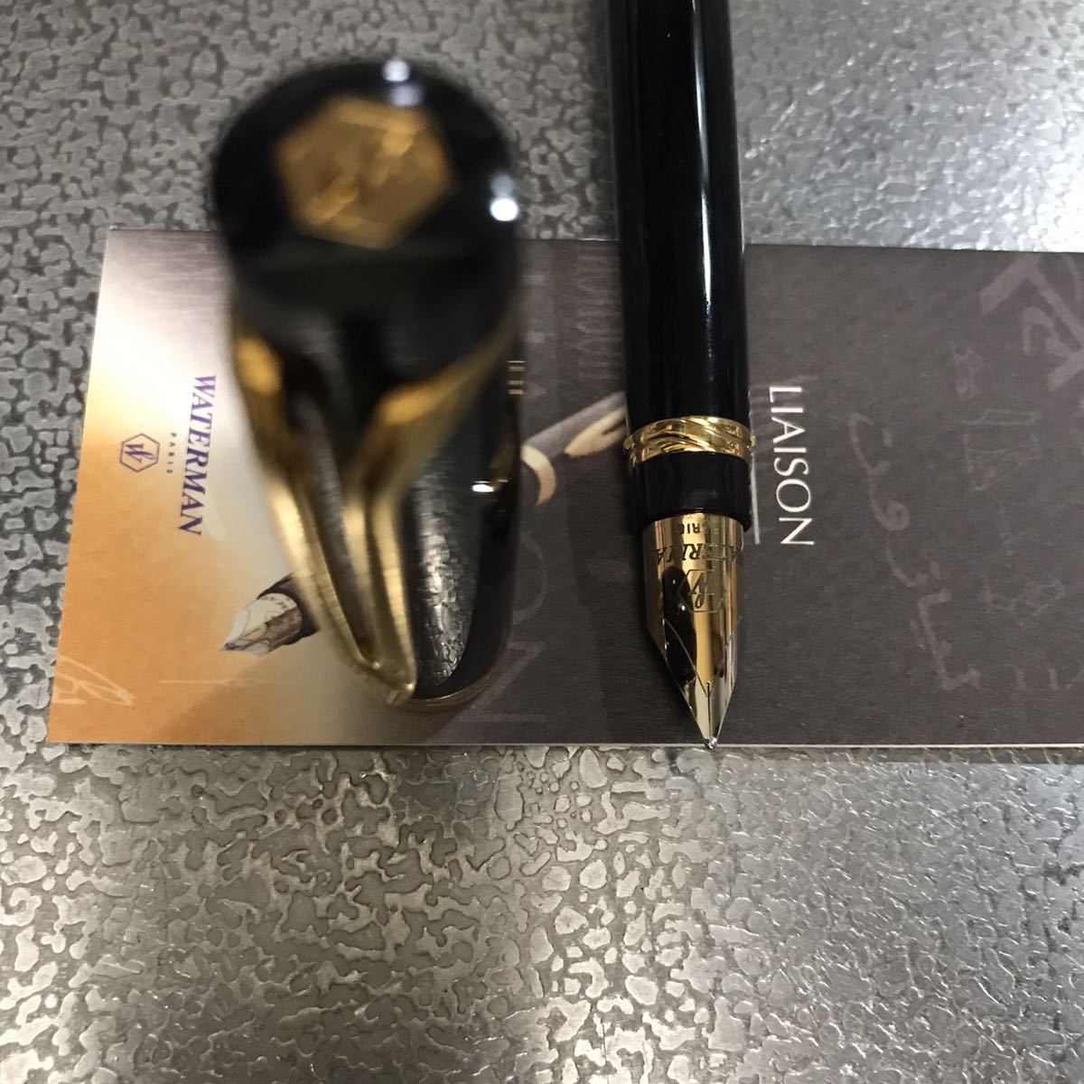 ● ウォーターマン リエゾン万年筆 廃盤品 新品 18金 ニブサイズM(ペン先太さ中字)● WATERMAN LIAISON brand new nib size M 18C _画像6