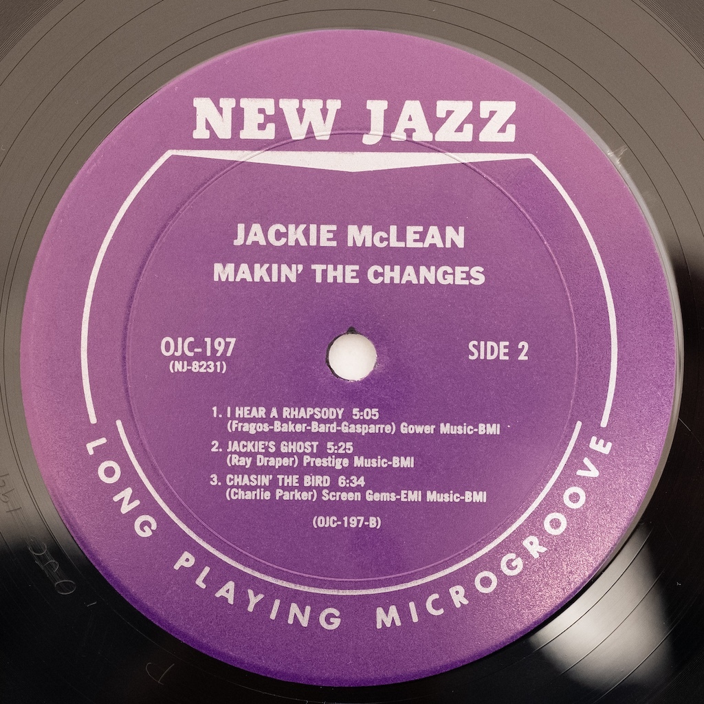 OCJリイシュー盤　Jackie McLean / Makin' The Changes OJC-197 (NEW JAZZ 8231） 美盤・美音 / シュリンク_画像5