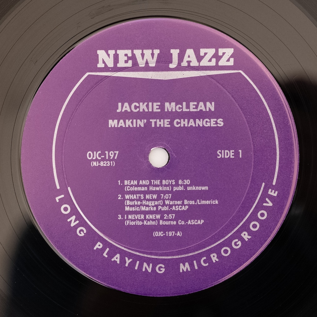 OCJリイシュー盤　Jackie McLean / Makin' The Changes OJC-197 (NEW JAZZ 8231） 美盤・美音 / シュリンク_画像4
