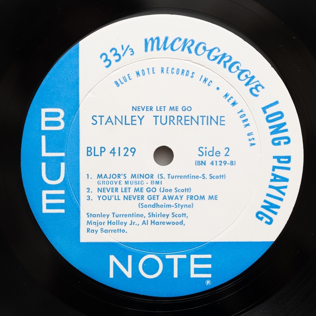 USオリジナル BLUE NOTE BLP 4129 Stanley Turrentine / Never Let Me Go NYC / VAN GELDERの刻印 / 耳あり / ほぼ美盤 / 再生音良好_画像5