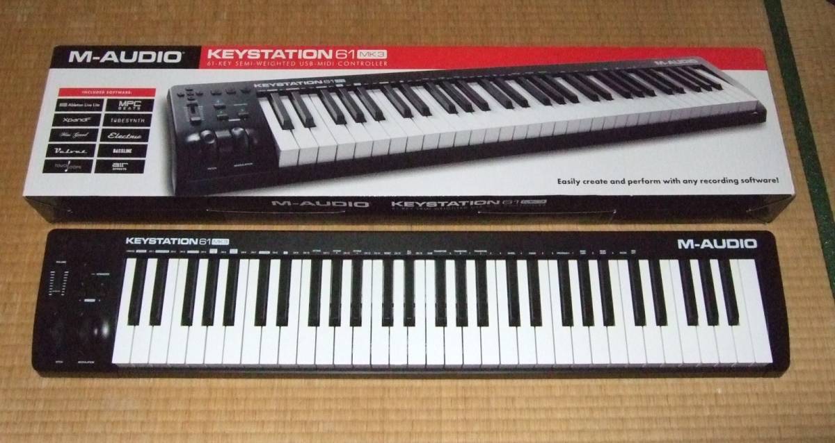 M-AUDIO Keystation 61 MK3 61鍵 セミウェイト USB-MIDI コントローラー キーボード 保証期間内_画像1