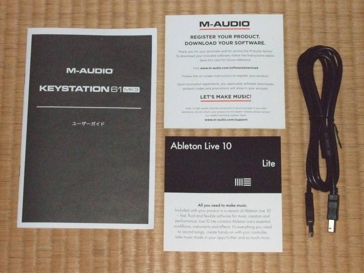 M-AUDIO Keystation 61 MK3 61鍵 セミウェイト USB-MIDI コントローラー キーボード 保証期間内_画像4