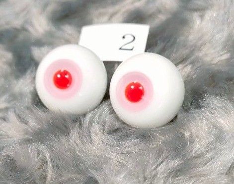 ②18mm/9mm　ドール用　グラスアイ　ピンク