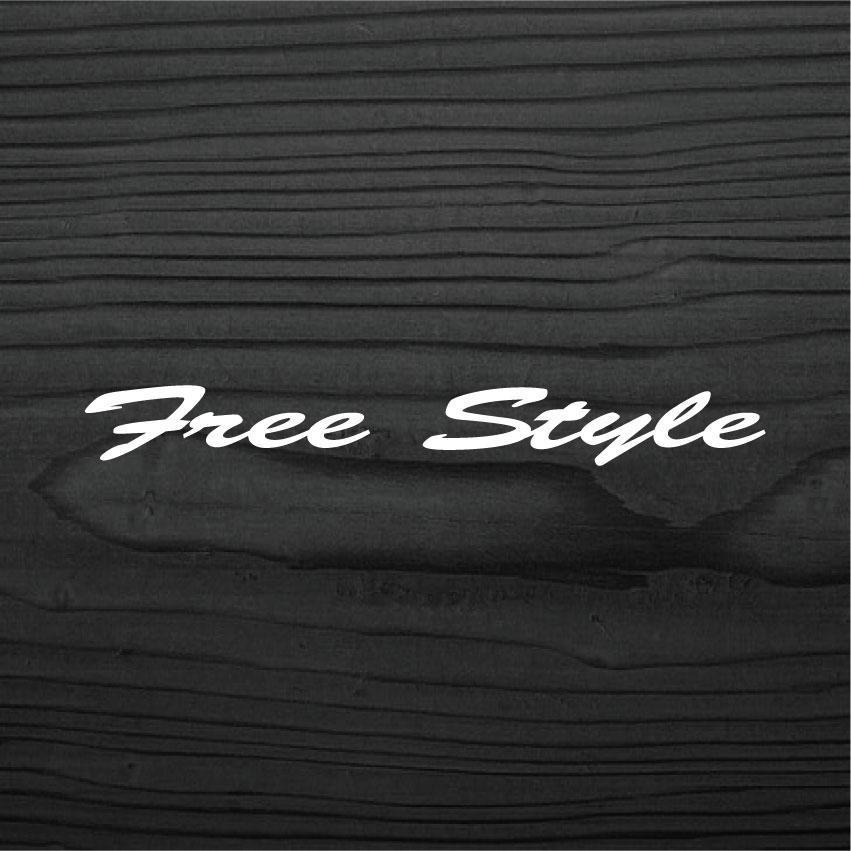 Free Style フリースタイル カッティングステッカー 白色 20cm_画像1