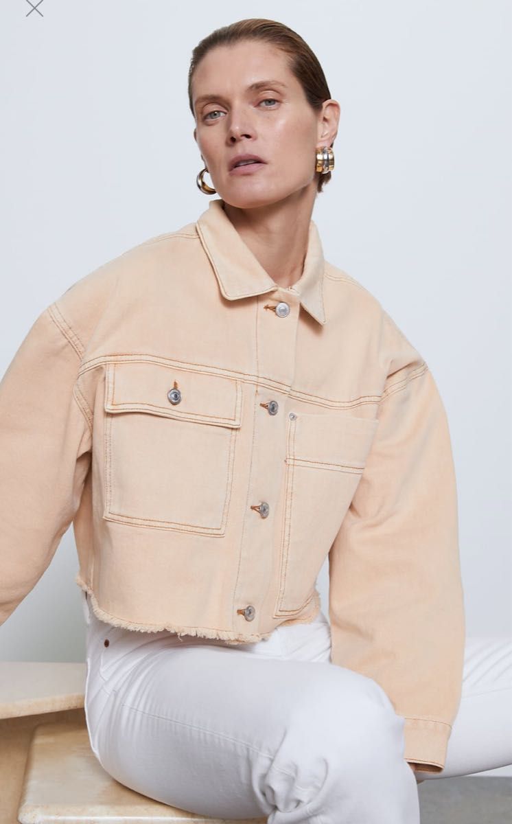 zara ショート丈 クロップドジャケット ベージュ|Yahoo!フリマ zara ショート丈 クロップドジャケット ベージュ|Yahoo!フリマ