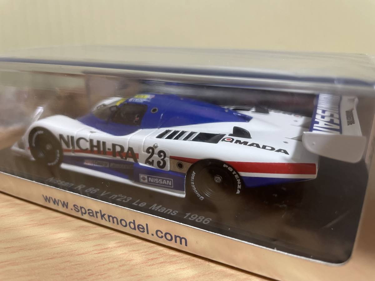 新品未開封 1/43 スパーク 日産 Nissan R86V No.23 Le Mans 1986 S3580 星野 松本 鈴木の日本人トリオ_画像5