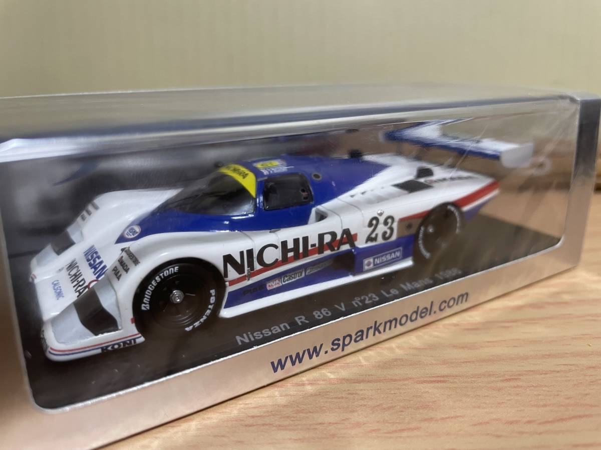 新品未開封 1/43 スパーク 日産 Nissan R86V No.23 Le Mans 1986 S3580 星野 松本 鈴木の日本人トリオ_画像4