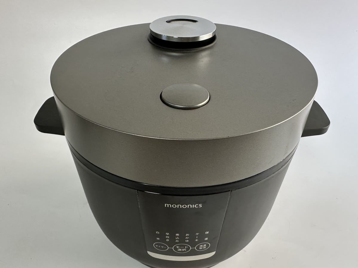 mononics MN-RC12-BK 炊飯器 4合炊き スタイリッシュ オシャレ 高級感 白米 煮込み ケーキ お粥 2019年製 12.RICE COOKER ライスクッカー_画像2