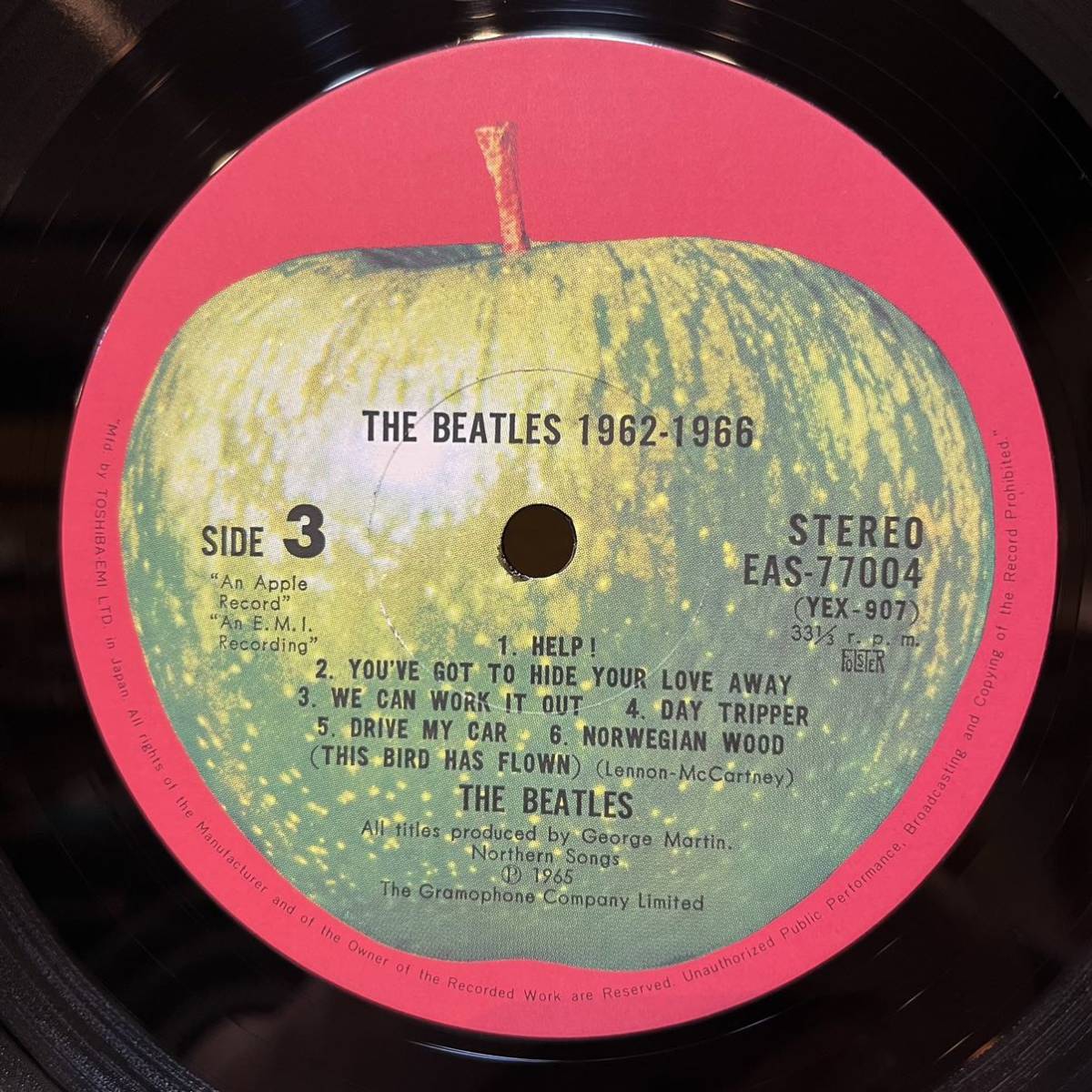 LP 帯付き ザ・ビートルズ The Beatles 1962-1966 ポスター付き EAS-77003~4_画像9