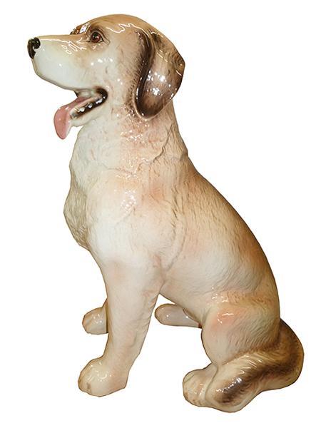 陶器製 犬の置物 ゴールデンレトリバー ver.2 オブジェ 高さ約64cm オーナメント 陶器オブジェ 陶器犬 玄関に 別倉庫発送 送料別途あり