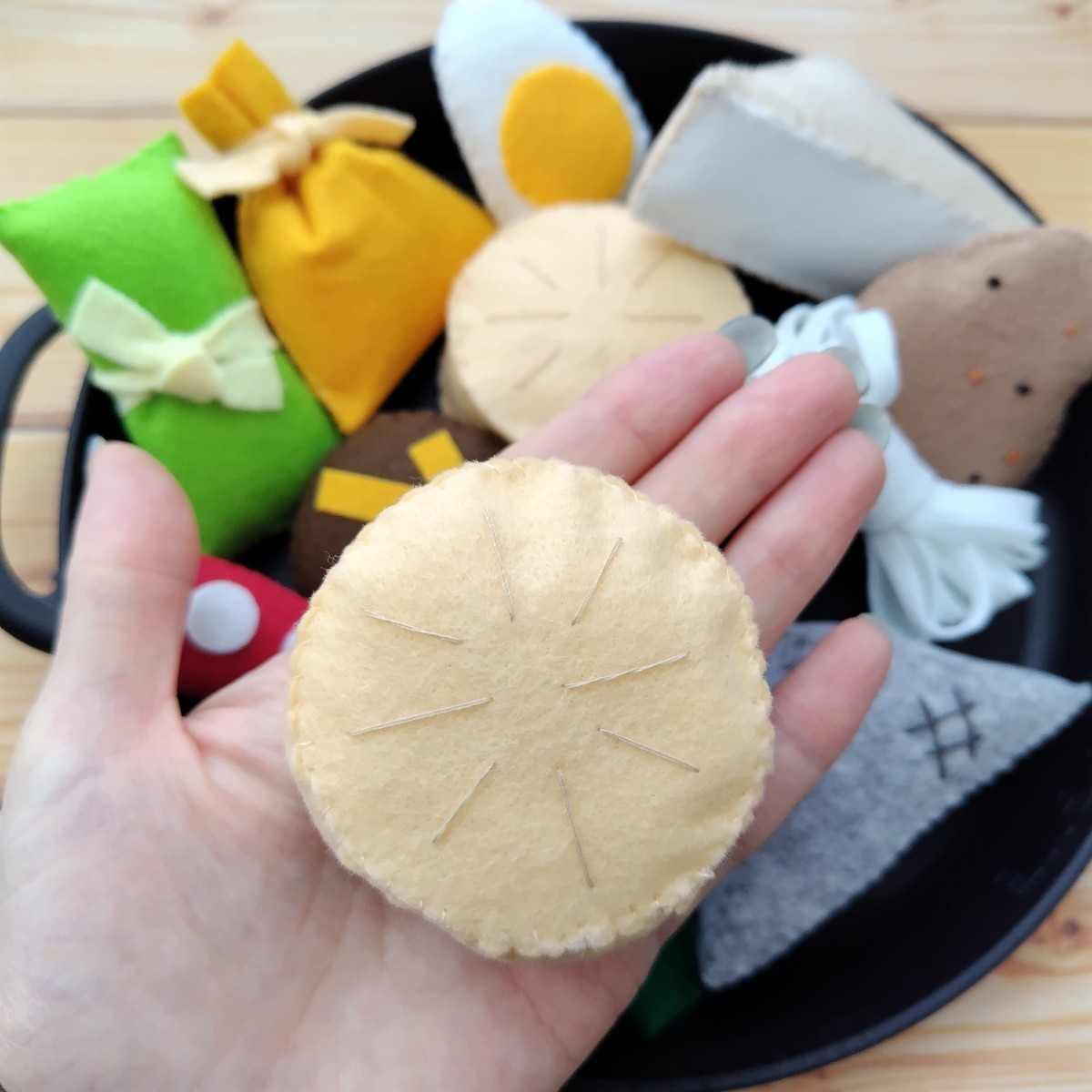  another another oden!13 piece set hand made felt ... toy food intellectual training child care present display ... game toy 