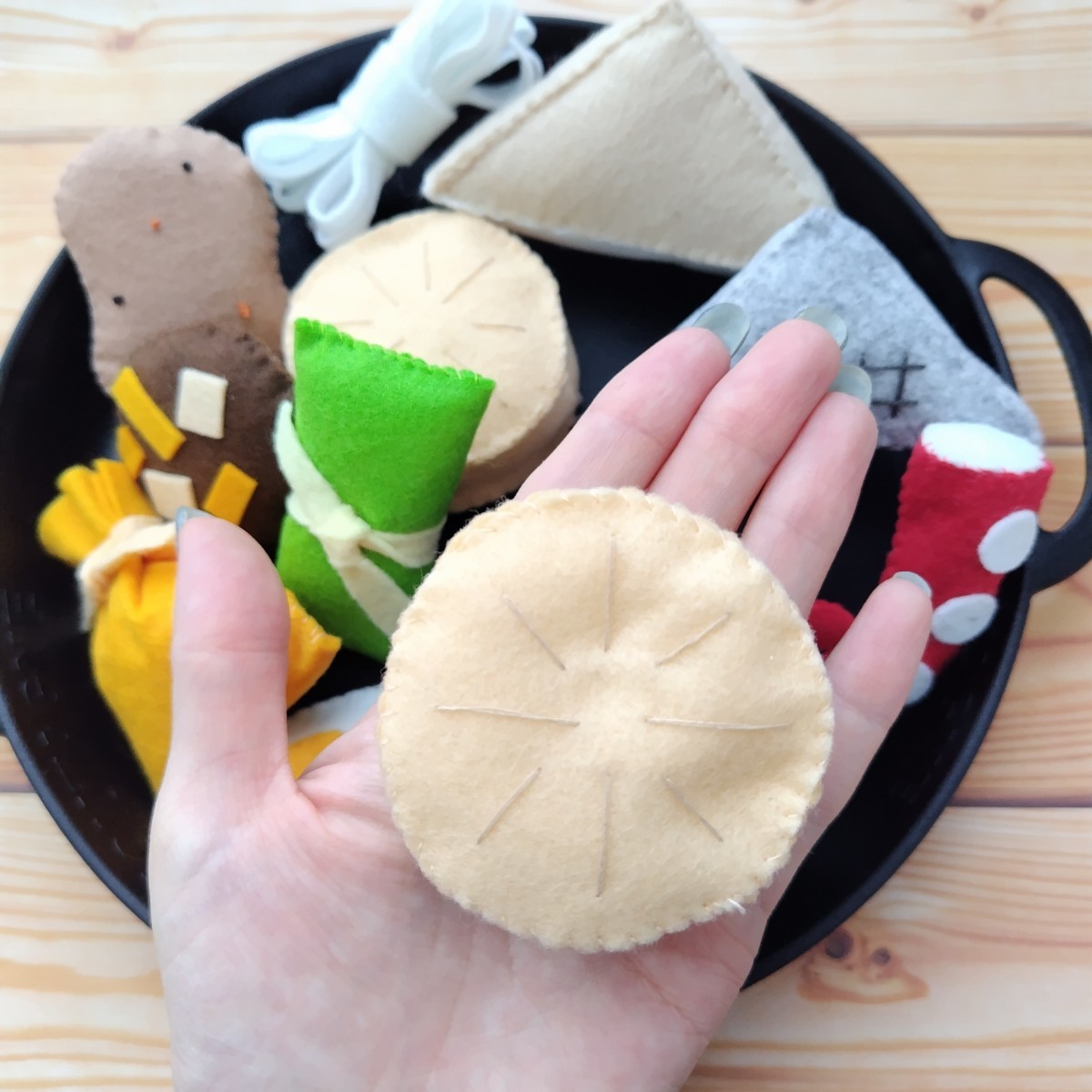  another another oden!13 piece set hand made felt ... toy intellectual training child care food ... game toy present display 