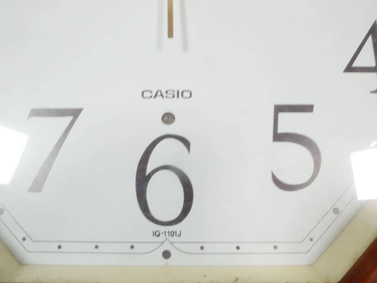 CASIO カシオ　電波時計 壁掛け時計 木枠 _画像3