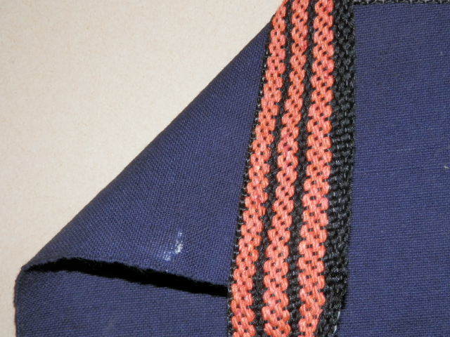 帆前掛け#81 成田鋼材 51.5x70.5cm 帆布エプロン 古布 紺色 北海道の画像3