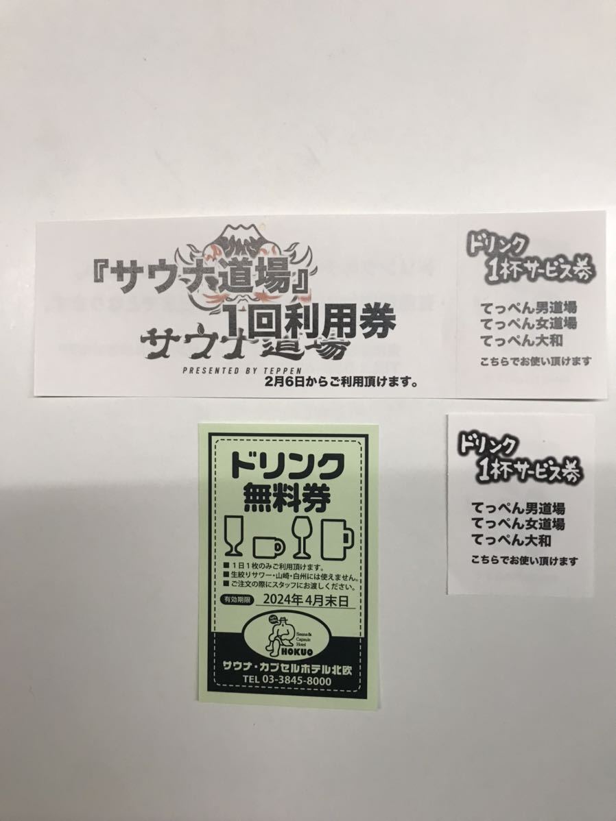 てっぺん サウナ道場 （90分1800円）１回利用券 福袋 サウナ・カプセルホテル 北欧 ドリンク券 サウナイキタイ SAUNA サ道_画像1