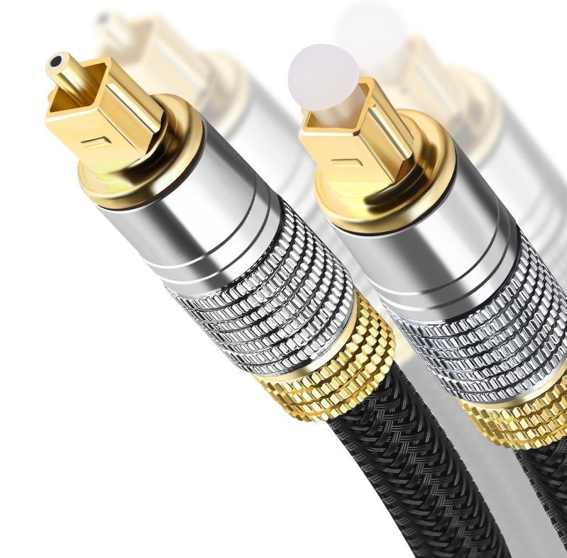  optical digital cable 1m audio cable ( silver ) TOSLINK rectangle plug high quality light cable 
