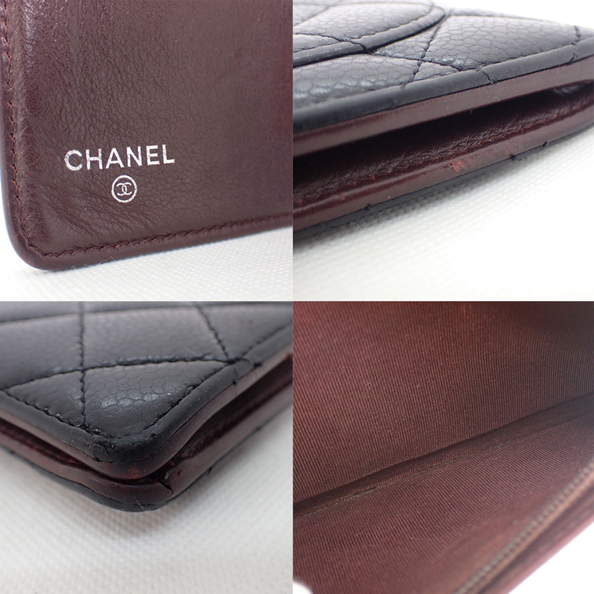 【中古】CHANEL/シャネル マトラッセ ココマーク 二つ折り 長財布[b29-42］_画像7