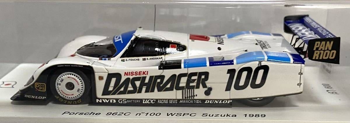 スパーク 1/43 ポルシェ962C No.100 G.フーシェ/S.アンドスカー 1989 WSPC 鈴鹿_画像3