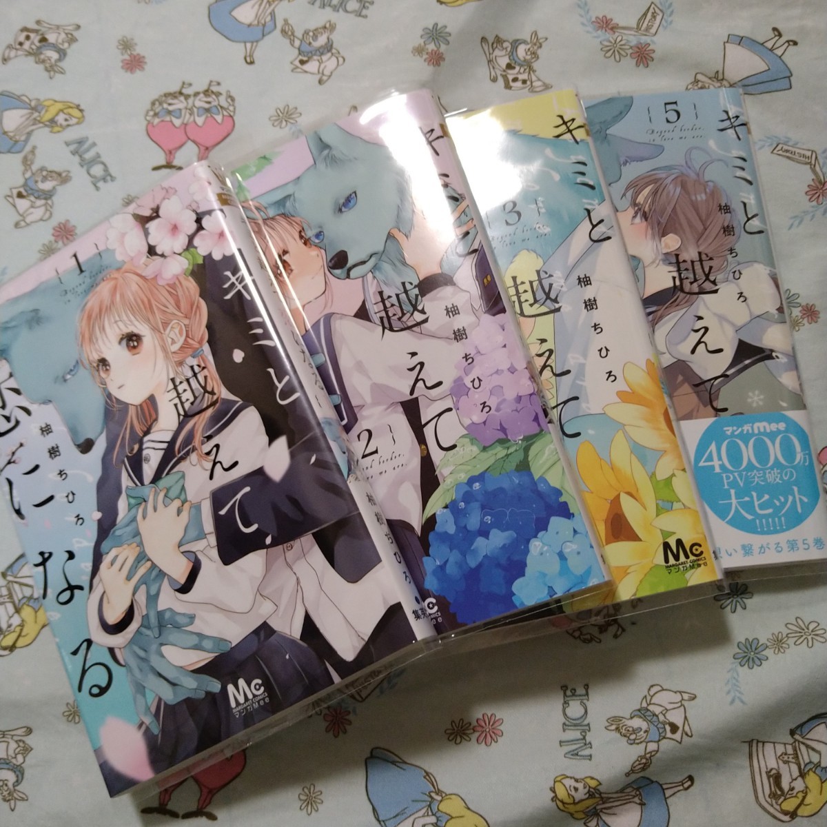 初版!透明カバー付！キミと越えて恋になる 1〜3.5巻セット　柚樹ちひろ_画像1