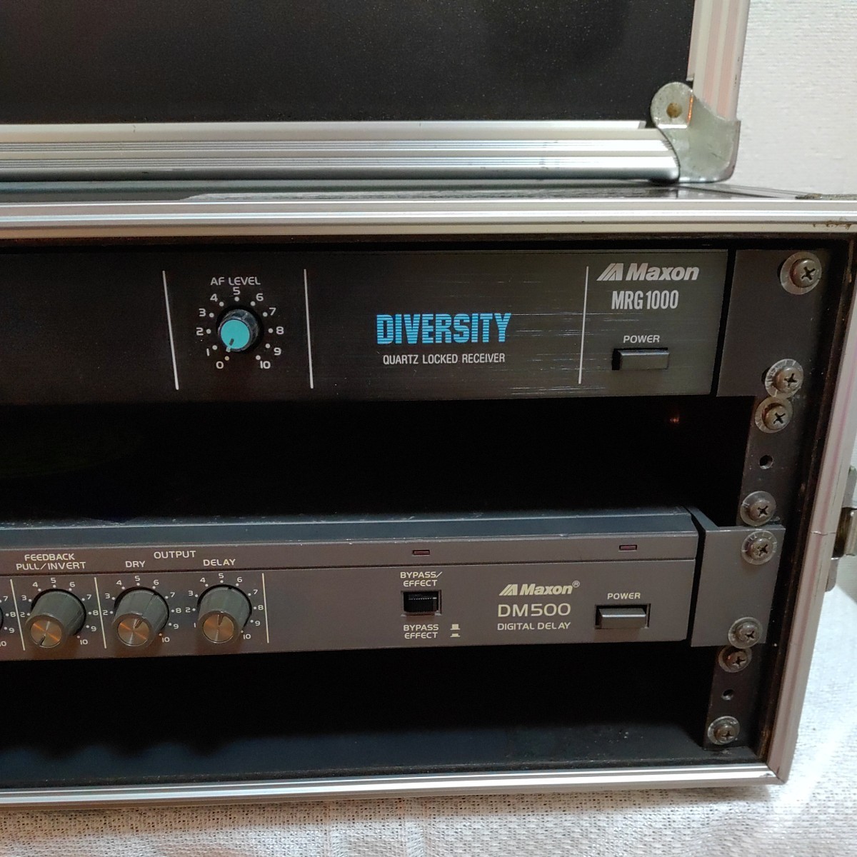 音響機器セット マクソン maxon diversity mrg1000 dm500 デジタルディレイ 音響機器 アルミケース ハードケース 0124-BC間-SA4の画像8