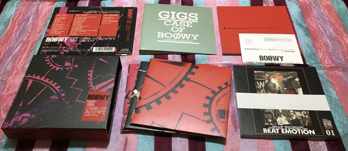 BOOWY “GIGS”CASE OF BOOWY COMPLETE 初回生産限定スペシャルBOX仕様 紙ジャケCD3枚セット 初回封入特典 ツアーパンフレット 完全復刻版の画像1